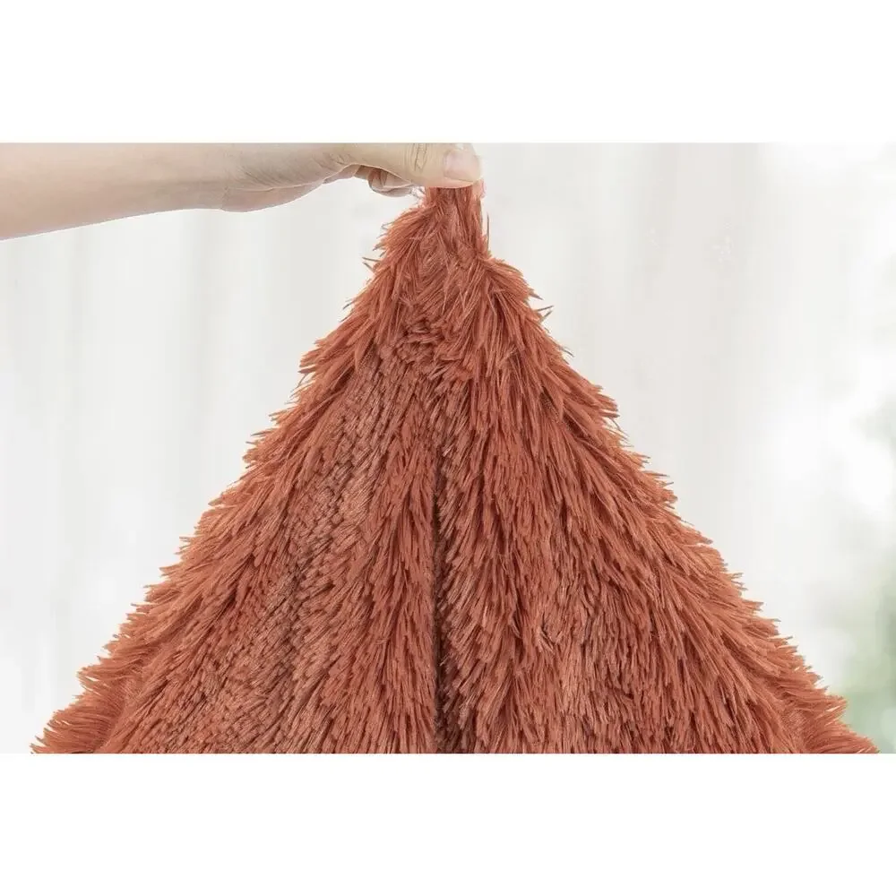 TOONOW Set of 2 Faux Fur Decorative Throw Pillow Covers 18x18 NWT